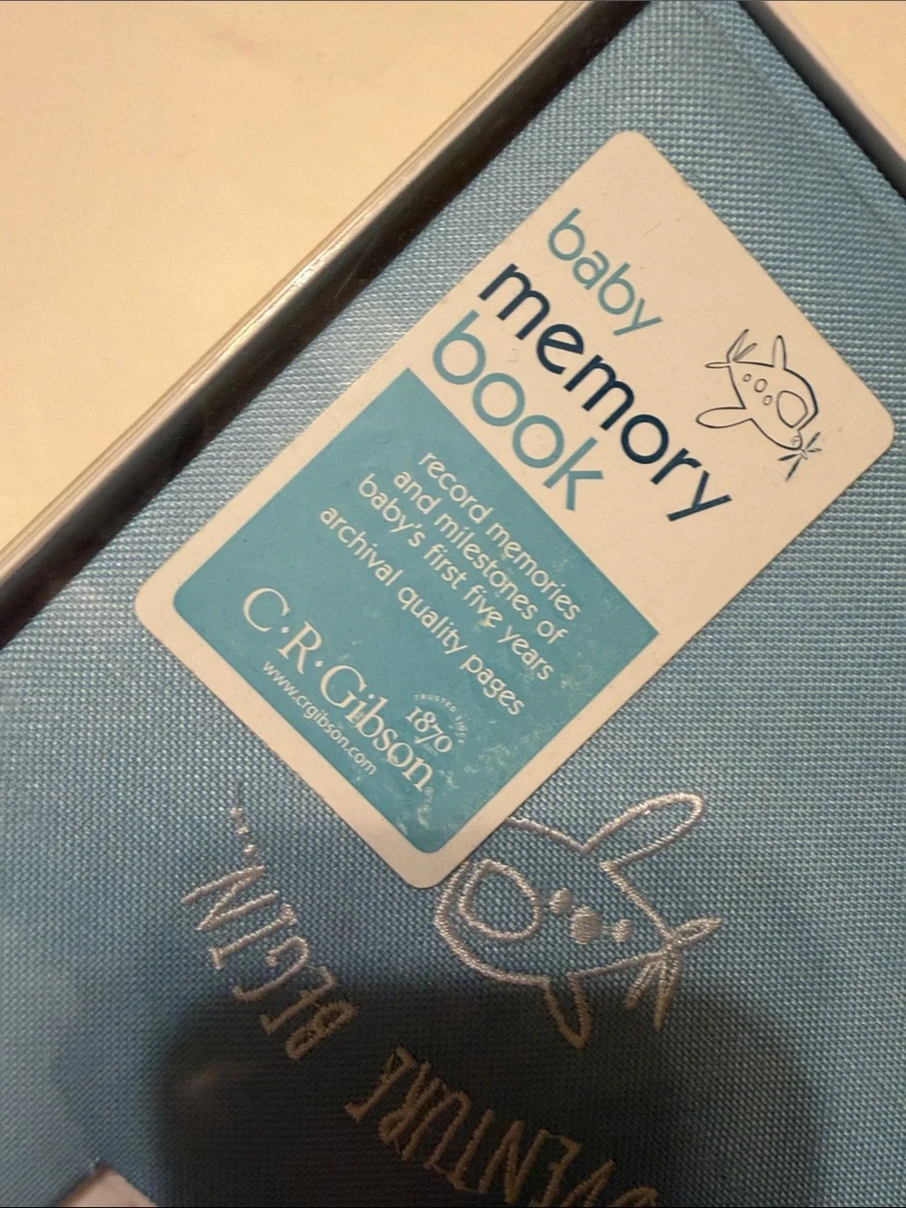 Blue 'Let the Adventure Begin' Baby Memory Book